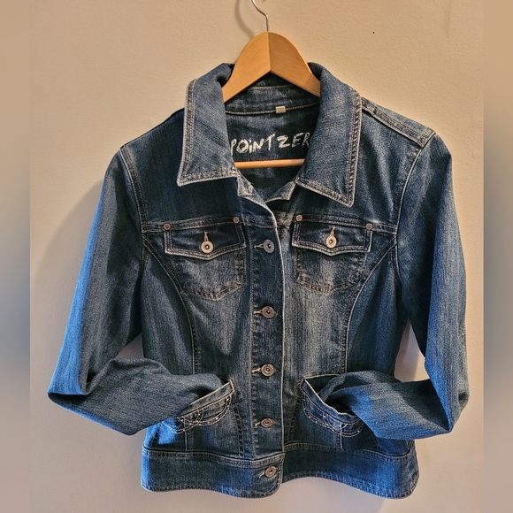 Point Zero womans denim jacket. Size small. - Picture 1 of 7